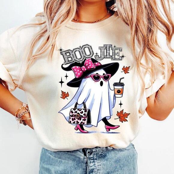 Other - Boo Ghost Halloween Spooky Cute Graphic Unisex T Shirt